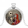 Collier pendentif Jack Skellington, cristal, réajustable, PLUSIEURS MOTIFS AU CHOIX, idéal cadeau. Fabrication artisanal