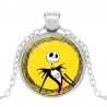 Collier pendentif Jack Skellington, cristal, réajustable, PLUSIEURS MOTIFS AU CHOIX, idéal cadeau. Fabrication artisanal