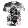 T-shirt 3D homme style Rock, tête de mort, hip hop, plusieurs models au choix