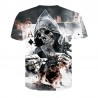 T-shirt 3D homme style Rock, tête de mort, hip hop, plusieurs models au choix