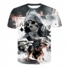 T-shirt 3D homme style Rock, tête de mort, hip hop, plusieurs models au choix