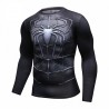 T-shirt compression Homme Super-héros Spiderman 3D Araignée noir de haute qualité