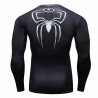 Camiseta de compresión para hombre Spiderman 3D Black Spider Superhero de alta calidad