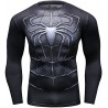 Hoge kwaliteit Spiderman 3D Black Spider Superhero Compressie T-shirt voor heren