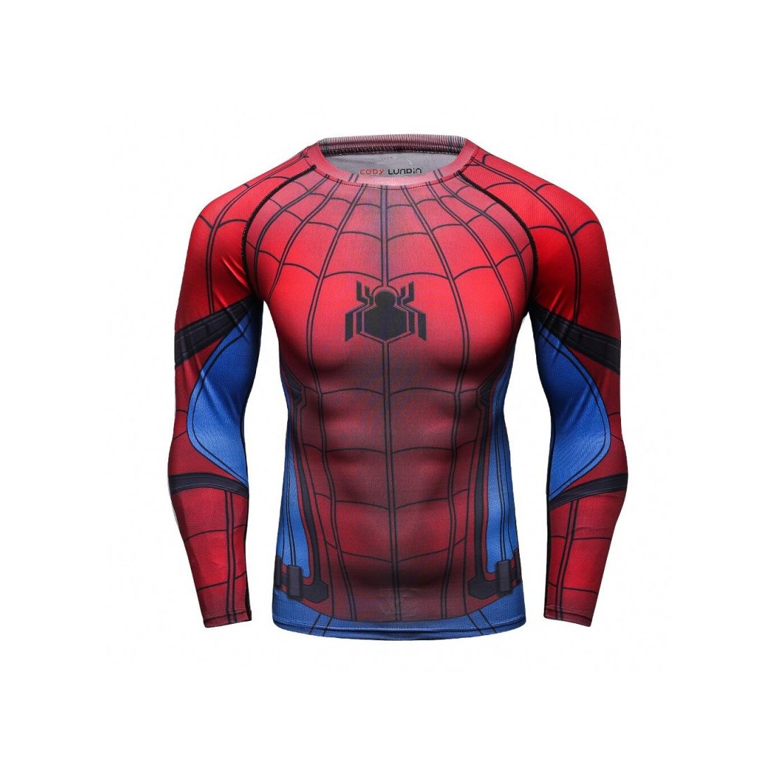 T Shirt Compression homme Red Musculation Super Hero fashion musculation