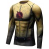 T-shirt compression homme Flash jaune manche longue