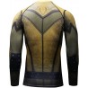 T-shirt compression homme Flash jaune manche longue