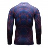 T-shirt compression Homme  Super-héros Batman rouge bleu, manche longue