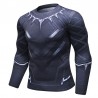 Black Panther compressie-T-shirt met lange mouwen voor heren