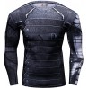 Bucky Soldier Superhero Camiseta de compresión para hombre negro gris