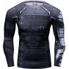 Bucky Soldier Superhero Herren-Kompressions-T-Shirt schwarz grau