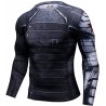 Bucky Soldier Superhero Camiseta de compresión para hombre negro gris