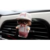 Désodorisant®Diffuseur de Parfum pour voiture Original Kiki Monchhichi Rose et noir.