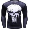 Black Punisher men's compression t-shirt.