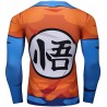 Camiseta de compresión Dragon Ball Z Son Goku para hombre, azul-naranja, mangas largas