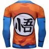 T-shirt compression Homme Dragon Ball Z Fils Goku, bleu-orange, manches longues