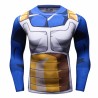 Dragon Ball Z Son Goku men's compression t-shirt, yellow-blue-white, long sleeves.