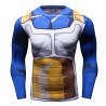 T-shirt compression Homme Dragon Ball Z Fils Goku, jaune-bleu-blanc, manches longues.