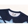 T-shirt a compressione da uomo Captain America Superhero, blu scuro, maniche lunghe.