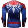 Camiseta de Compresión Hombre Superhero Spiderman Spider rojo azul, manga larga.